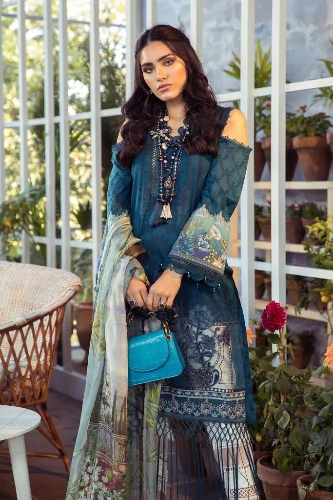 Maria B MPrint Ready to Wear Embroidered 3 Pcs Dress 03B