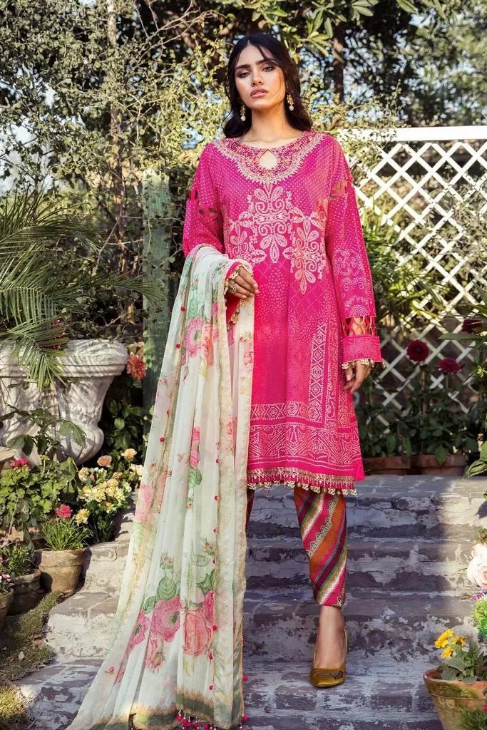 Maria B MPrint Ready to Wear Embroidered 3 Pcs Dress 04A