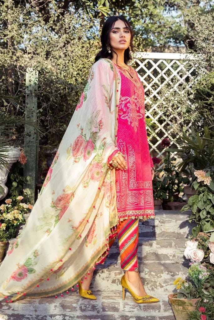Maria B MPrint Ready to Wear Embroidered 3 Pcs Dress 04A
