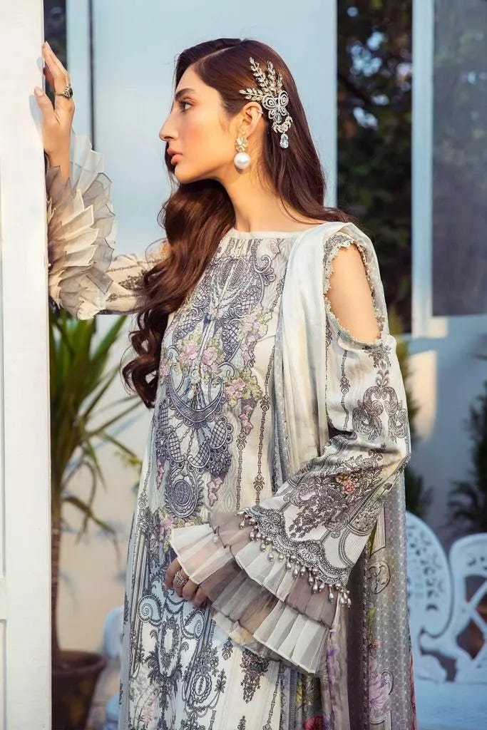 Maria B MPrint Ready to Wear Embroidered 3 Pcs Dress 05B