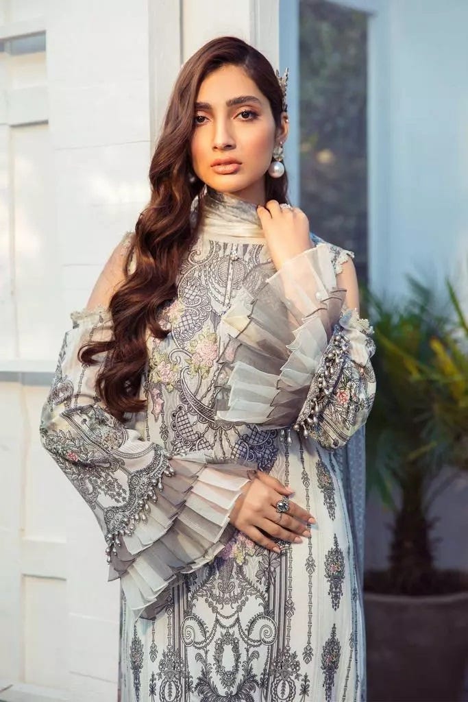 Maria B MPrint Ready to Wear Embroidered 3 Pcs Dress 05B