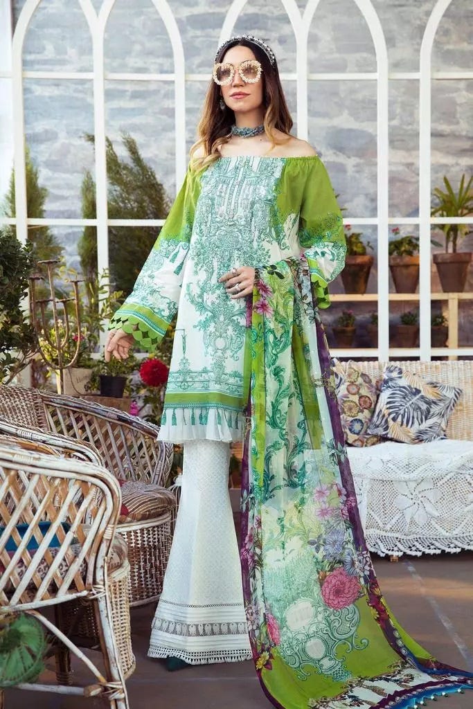 Maria B MPrint Ready to Wear Embroidered 3 Pcs Dress 07A