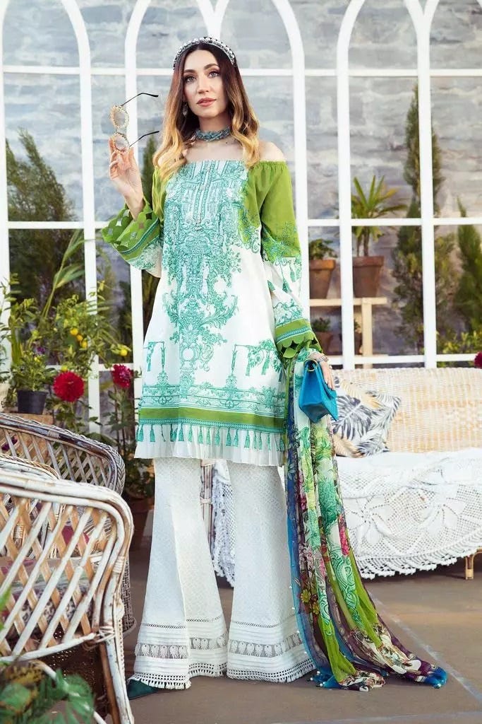 Maria B MPrint Ready to Wear Embroidered 3 Pcs Dress 07A