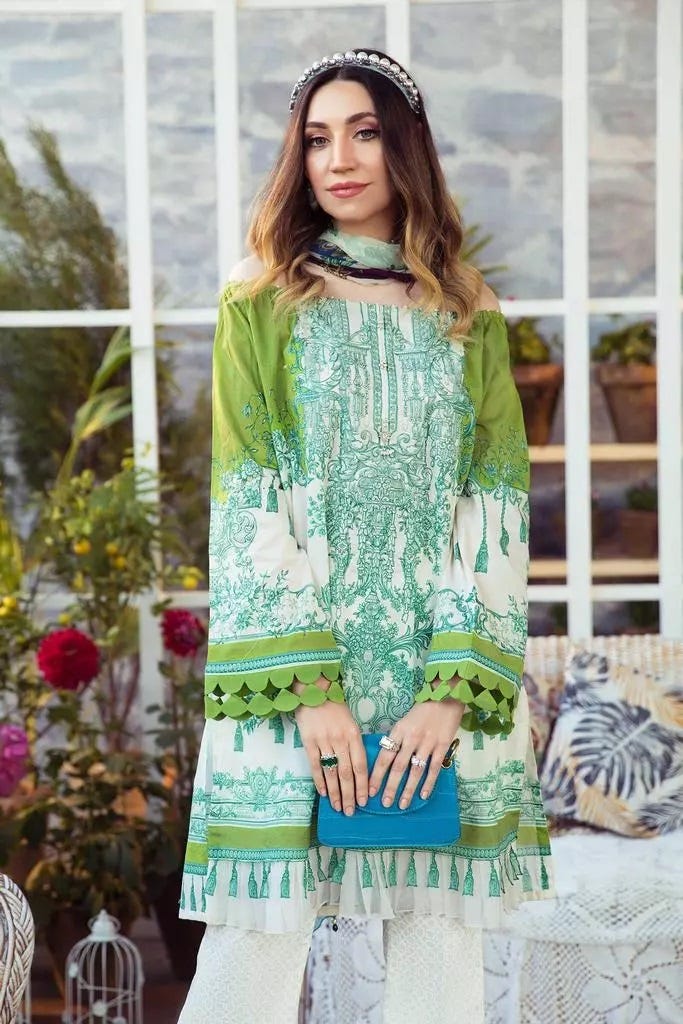 Maria B MPrint Ready to Wear Embroidered 3 Pcs Dress 07A