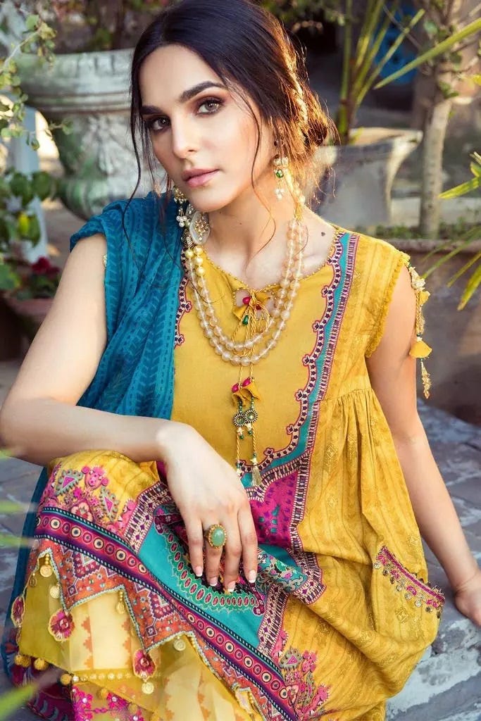 Maria B MPrint Ready to Wear Embroidered 3 Pcs Dress 08A