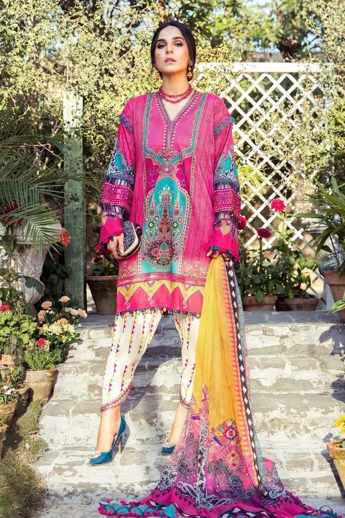 Maria B MPrint Ready to Wear Embroidered 3 Pcs Dress 08B