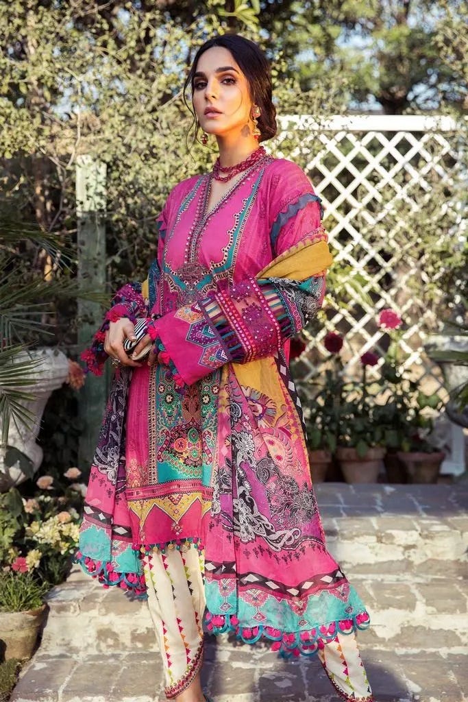 Maria B MPrint Ready to Wear Embroidered 3 Pcs Dress 08B