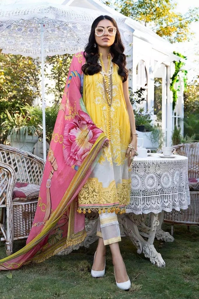 Maria B MPrint Ready to Wear Embroidered 3 Pcs Dress 09A
