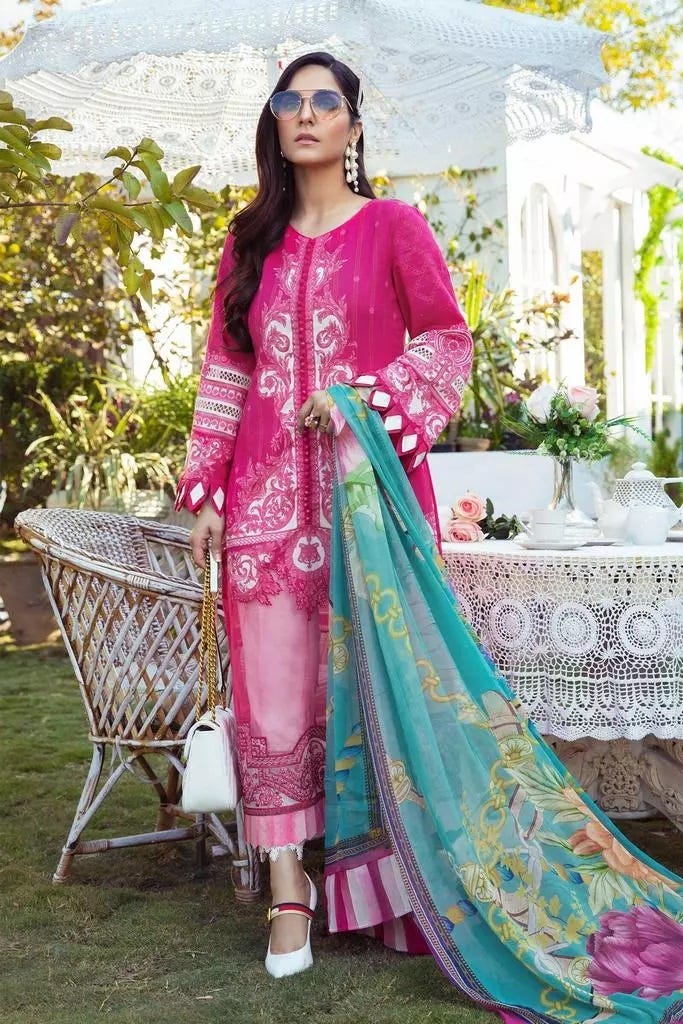 Maria B MPrint Ready to Wear Embroidered 3 Pcs Dress 09B