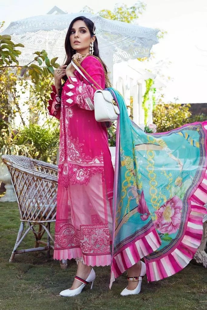 Maria B MPrint Ready to Wear Embroidered 3 Pcs Dress 09B