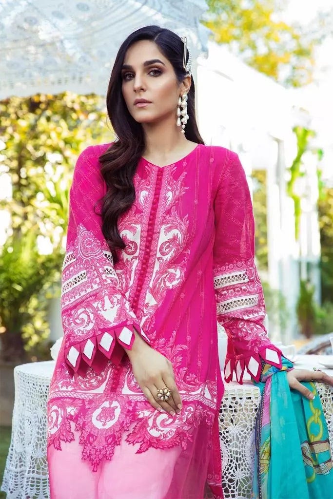Maria B MPrint Ready to Wear Embroidered 3 Pcs Dress 09B