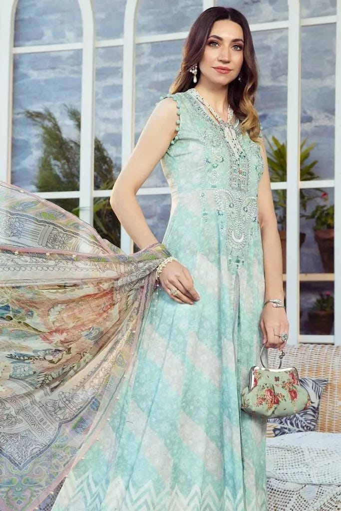 Maria B MPrint Ready to Wear Embroidered 3 Pcs Dress 10B