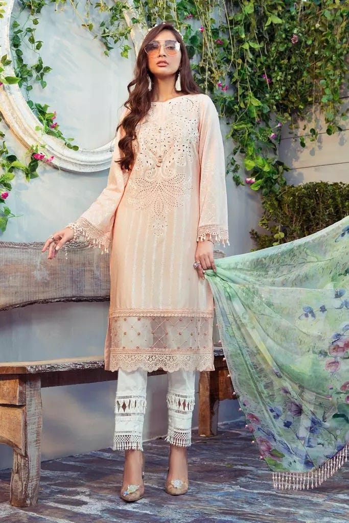 Maria B MPrint Ready to Wear Embroidered 3 Pcs Dress 11B