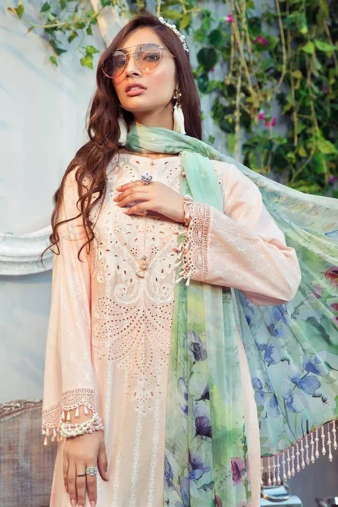 Maria B MPrint Ready to Wear Embroidered 3 Pcs Dress 11B