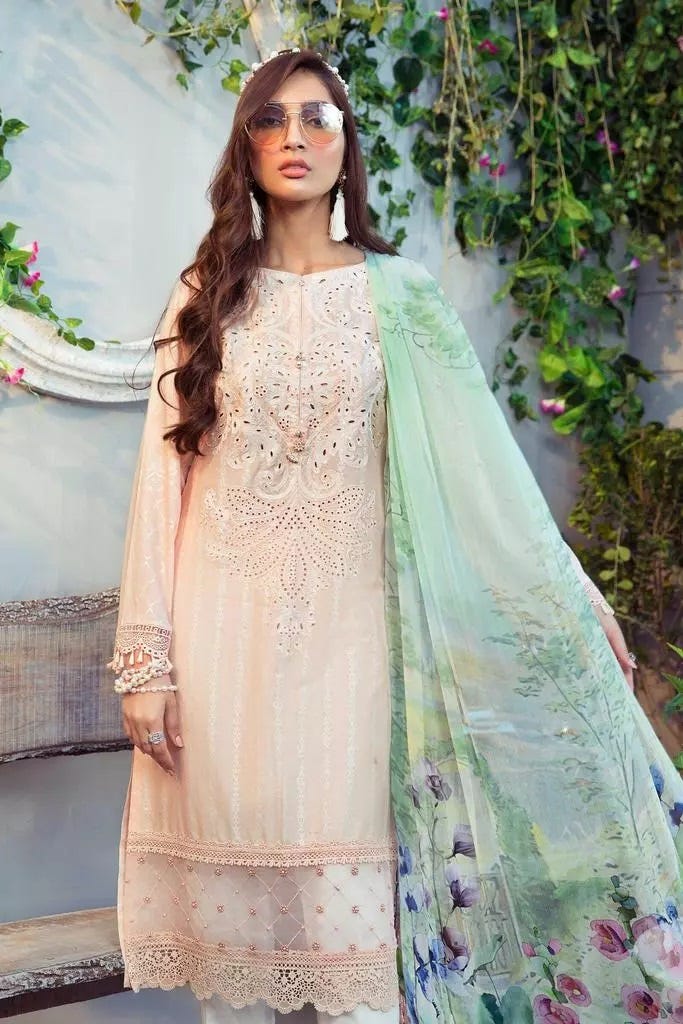 Maria B MPrint Ready to Wear Embroidered 3 Pcs Dress 11B