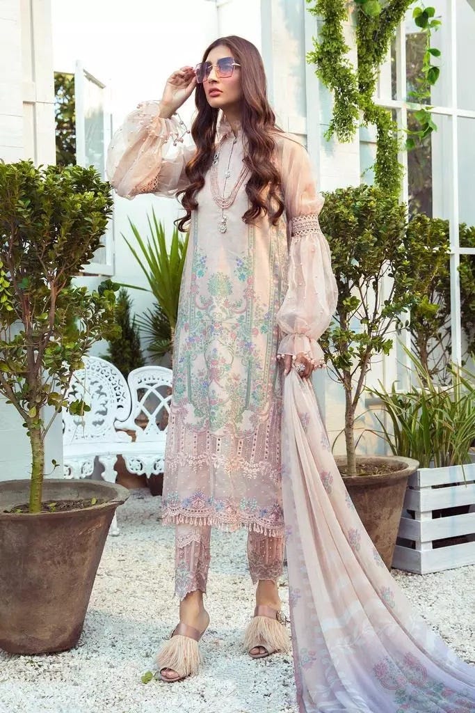 Maria B MPrint Ready to Wear Embroidered 3 Pcs Dress 12A