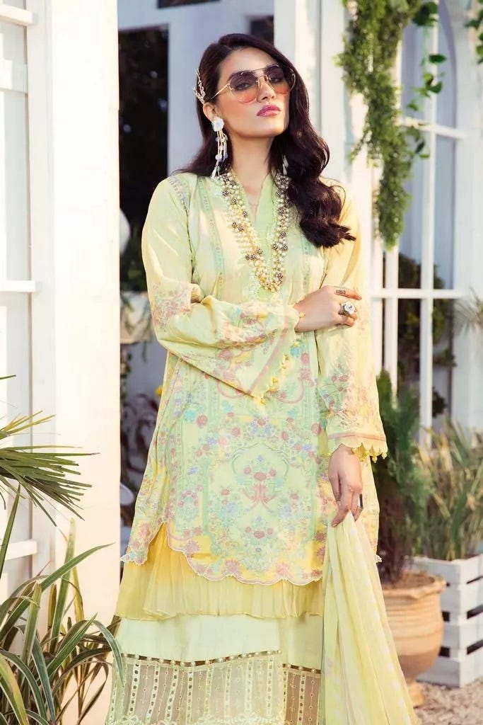 Maria B MPrint Ready to Wear Embroidered 3 Pcs Dress 12B