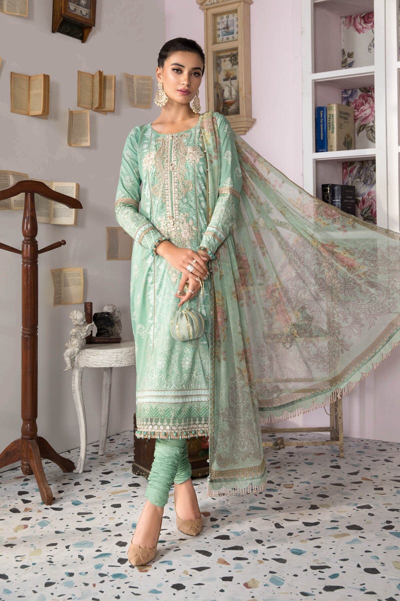 Maria B Ready to Wear Mprints Embroidered Lawn Collection 3B
