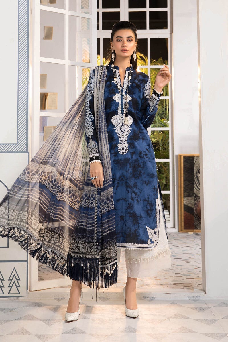 Maria B Ready to Wear Mprints Embroidered Lawn Collection 6B