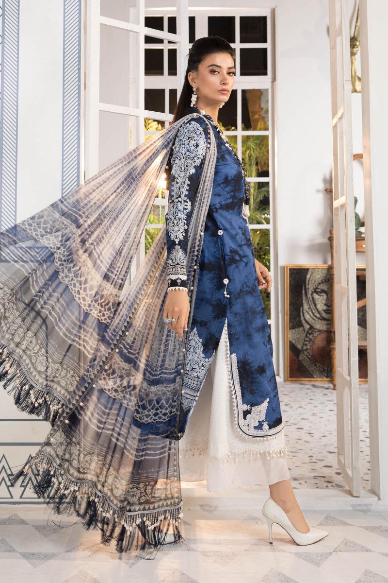 Maria B Ready to Wear Mprints Embroidered Lawn Collection 6B
