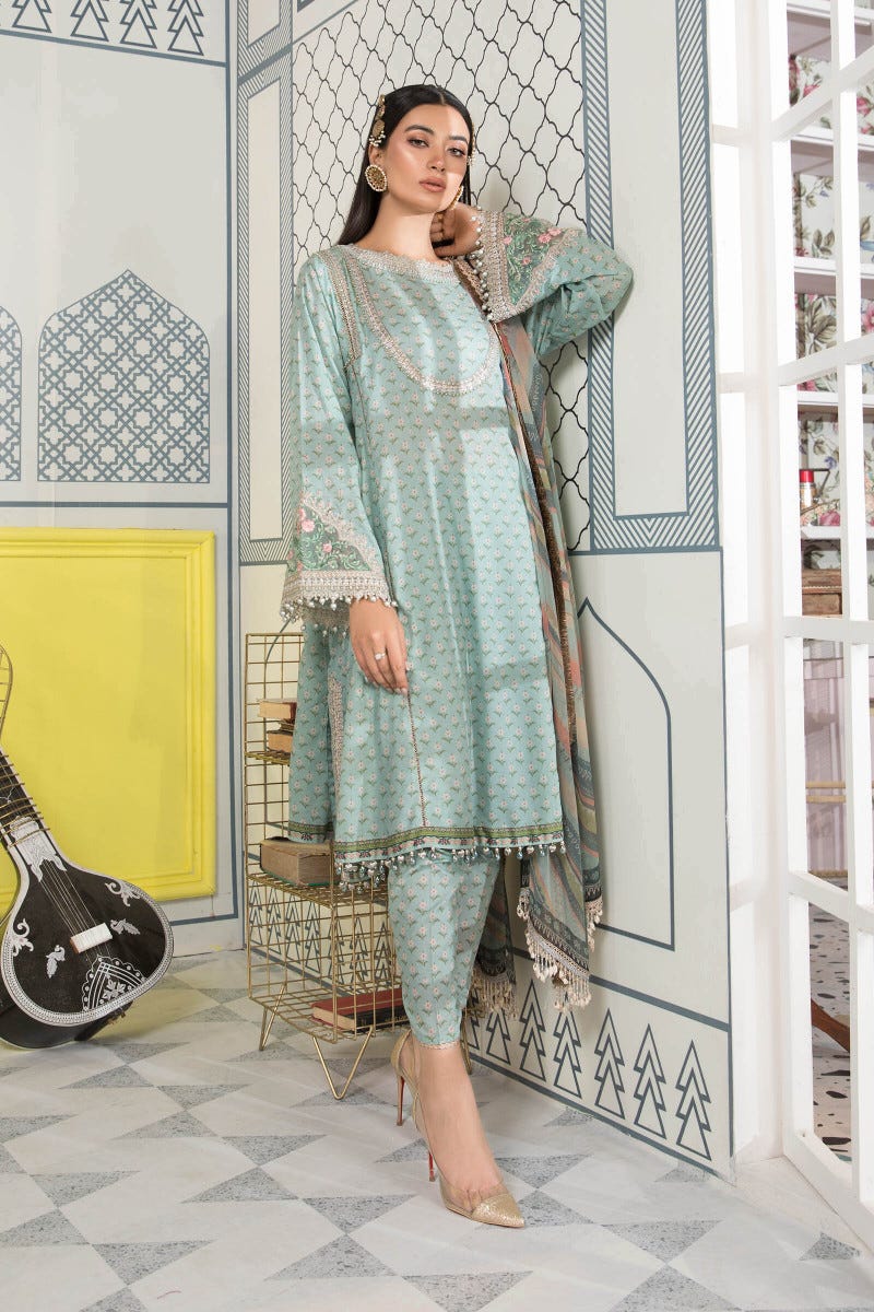 Maria B Ready to Wear Mprints Embroidered Lawn Collection 9A