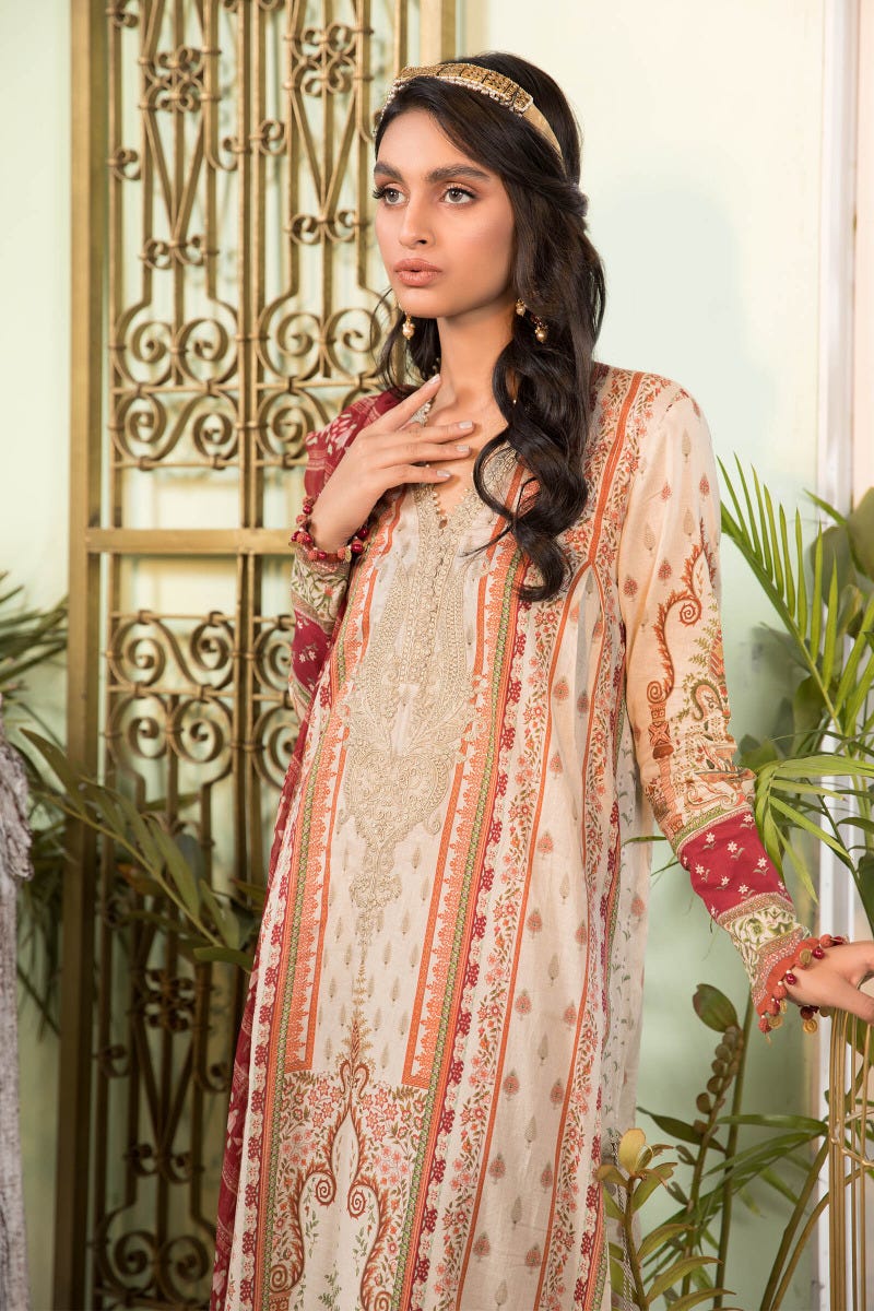 Maria B Ready to Wear Mprints Embroidered Lawn Collection 12A