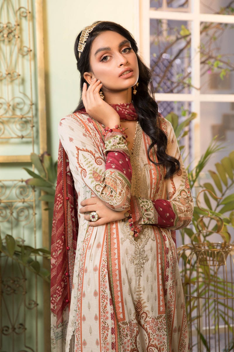 Maria B Ready to Wear Mprints Embroidered Lawn Collection 12A