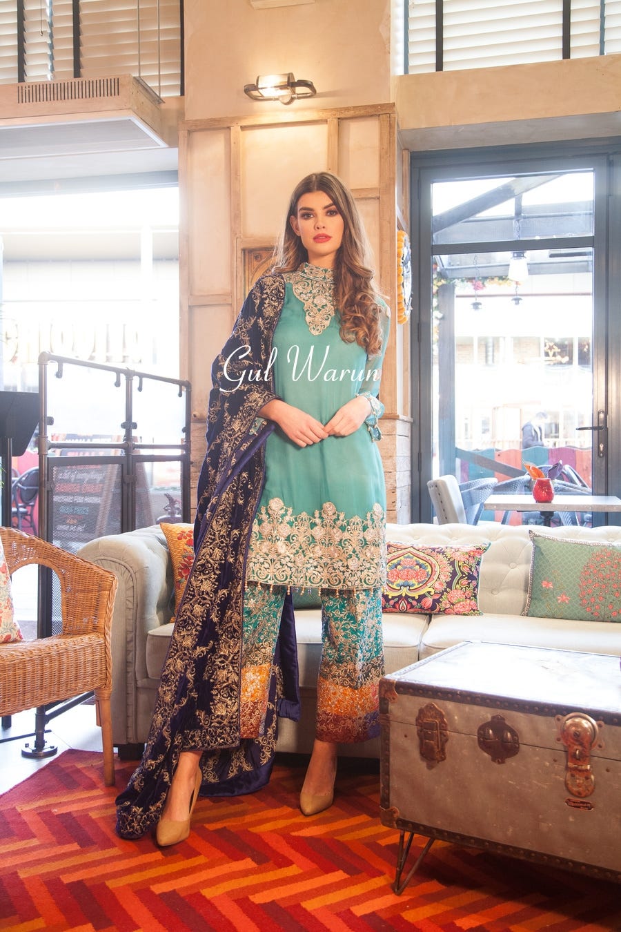 Ralli Elegance Luxury Chiffon Dress by Gulwarun