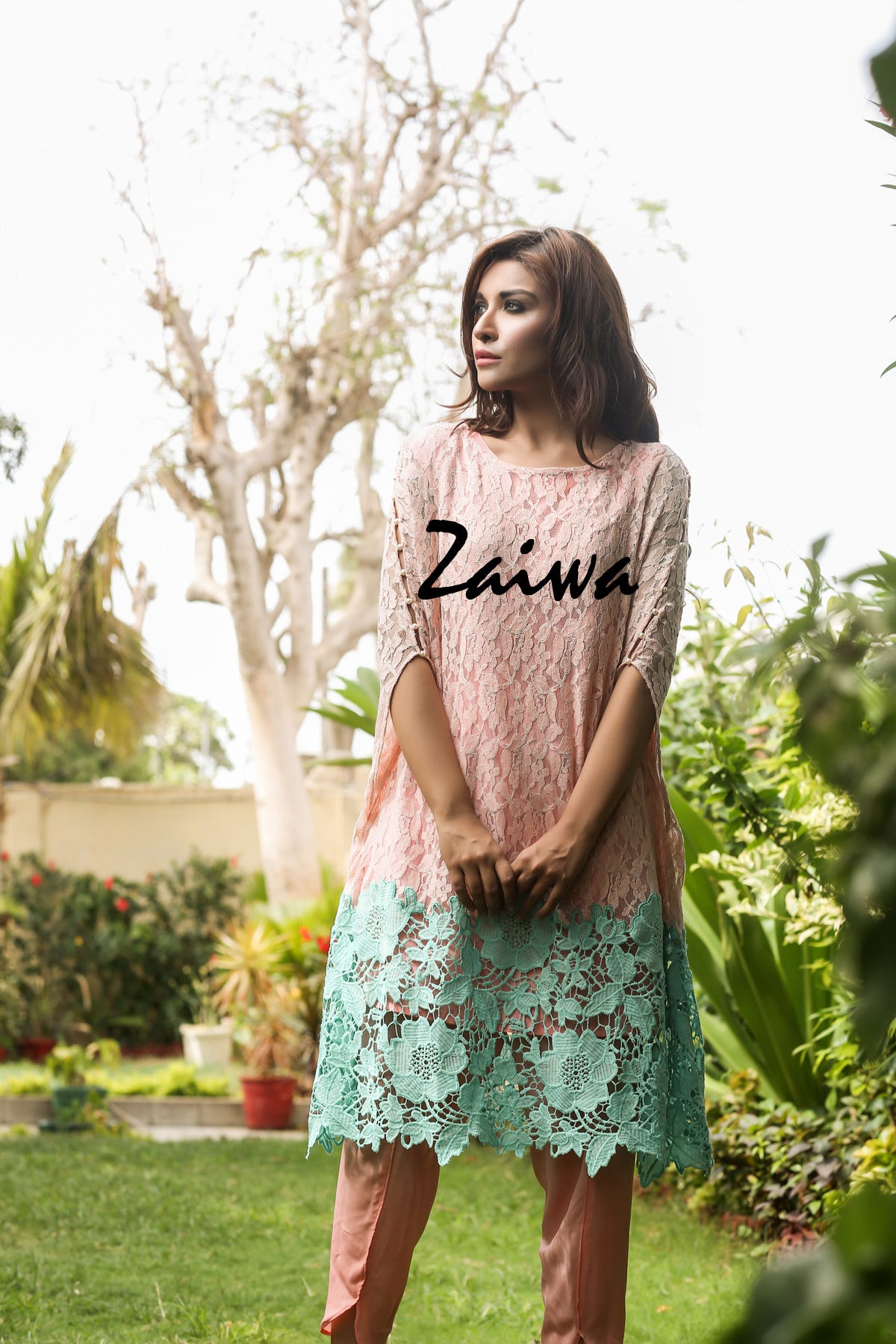 Crochet Applique Cape by Zaiwa
