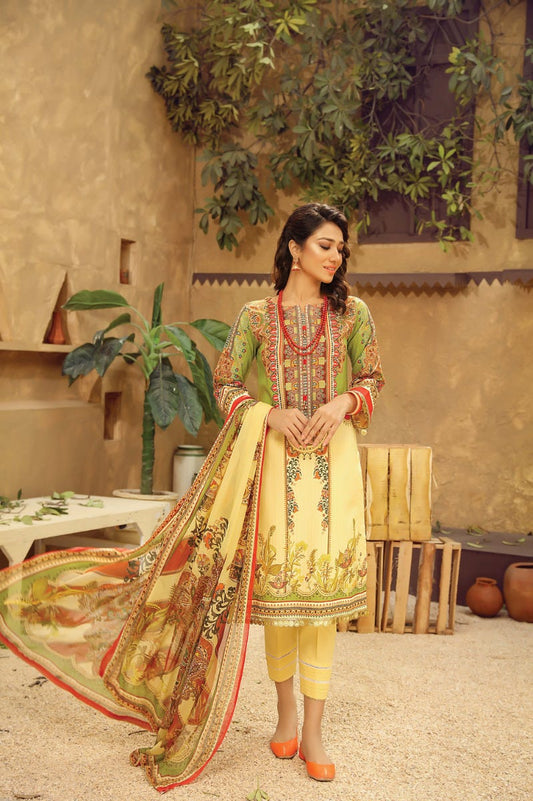 Jacquard Lawn Ready to Wear 3 Pcs Embroidered Dress by Panache 01