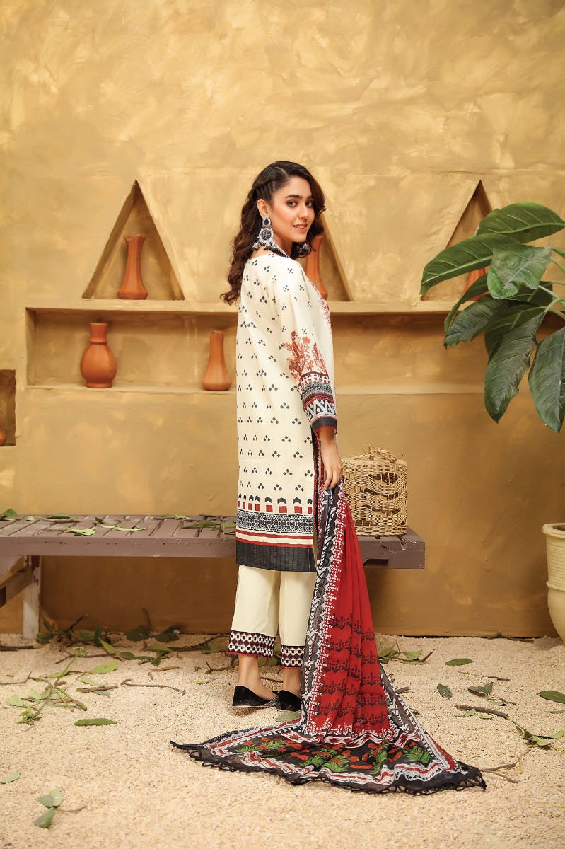 Jacquard Lawn Ready to Wear 3 Pcs Embroidered Dress by Panache 06