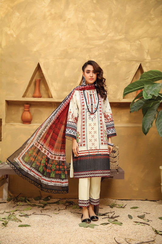 Jacquard Lawn Ready to Wear 3 Pcs Embroidered Dress by Panache 06