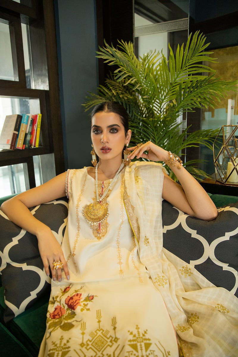 Luxury Ready to Wear Embroidered Satin Collection by Panache 05