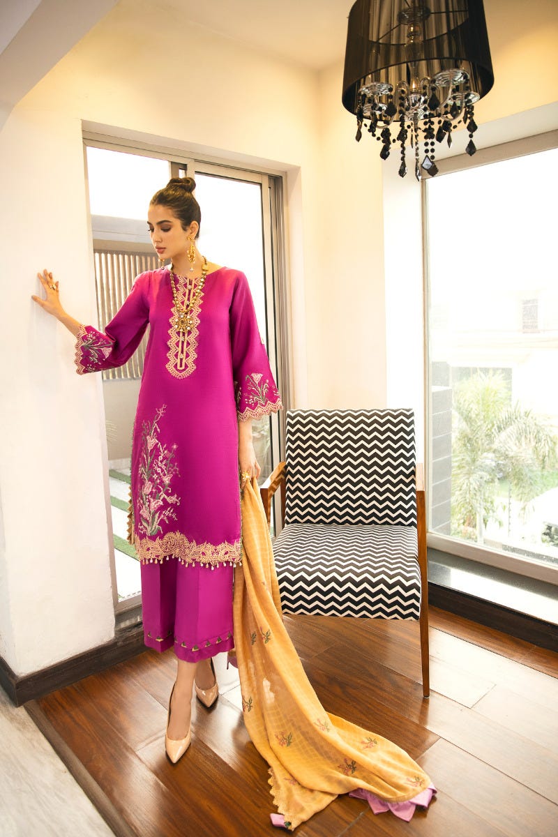Luxury Ready to Wear Embroidered Satin Collection by Panache 09