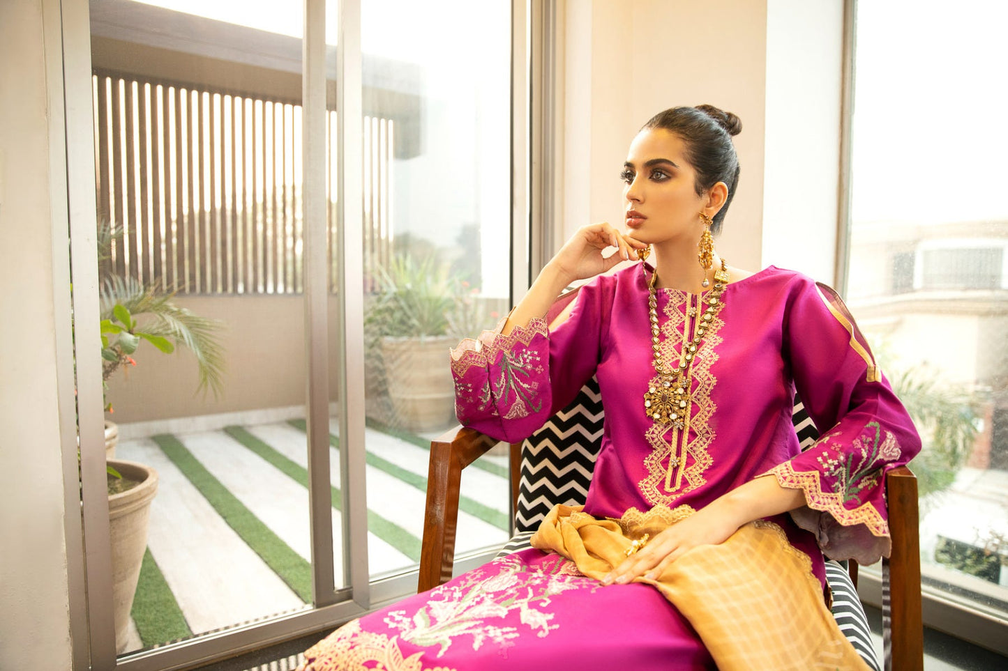 Luxury Ready to Wear Embroidered Satin Collection by Panache 09