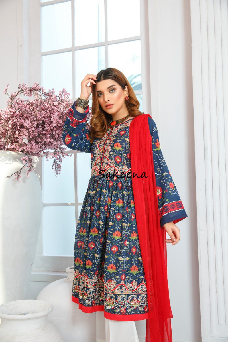 Ready to Wear Lawn Embroidered Eid Collection by Sakeena Hasan 04
