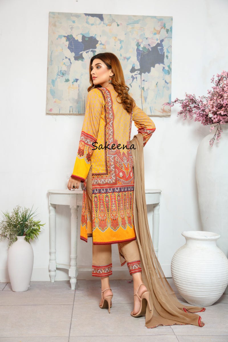 Ready to Wear Lawn Embroidered Eid Collection by Sakeena Hasan 06