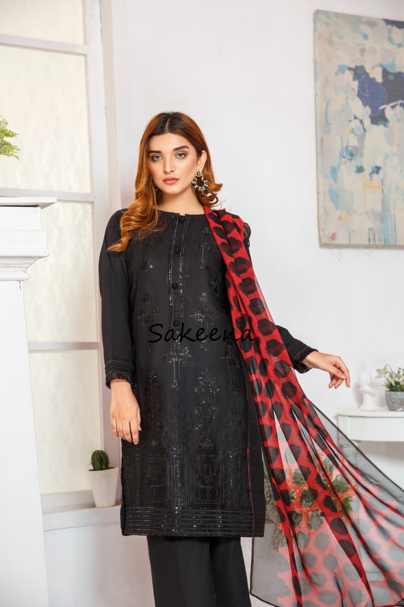 Ready to Wear Lawn Embroidered Eid Collection by Sakeena Hasan 07