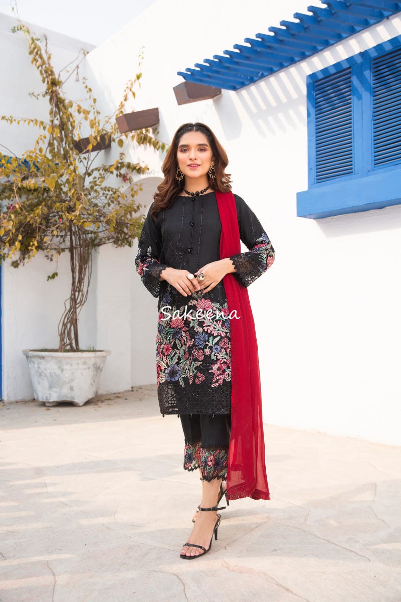 Semi Formal Ready to Wear Handwork 3 Pcs Dress by Sakeena Hasan