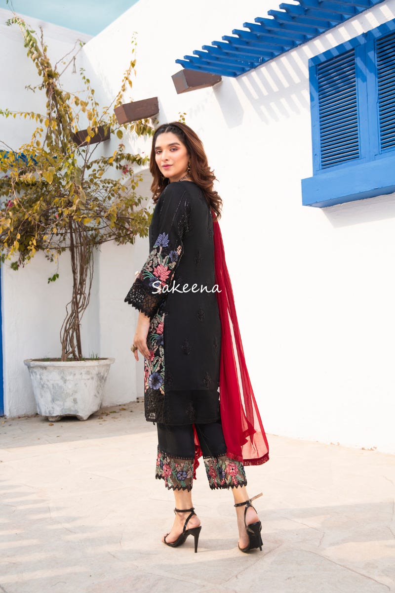 Semi Formal Ready to Wear Handwork 3 Pcs Dress by Sakeena Hasan