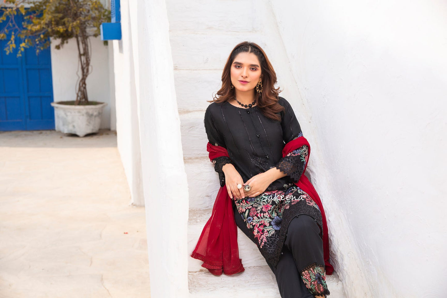 Semi Formal Ready to Wear Handwork 3 Pcs Dress by Sakeena Hasan