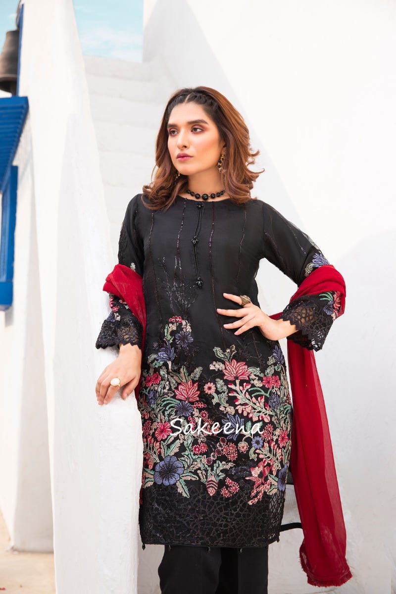 Semi Formal Ready to Wear Handwork 3 Pcs Dress by Sakeena Hasan