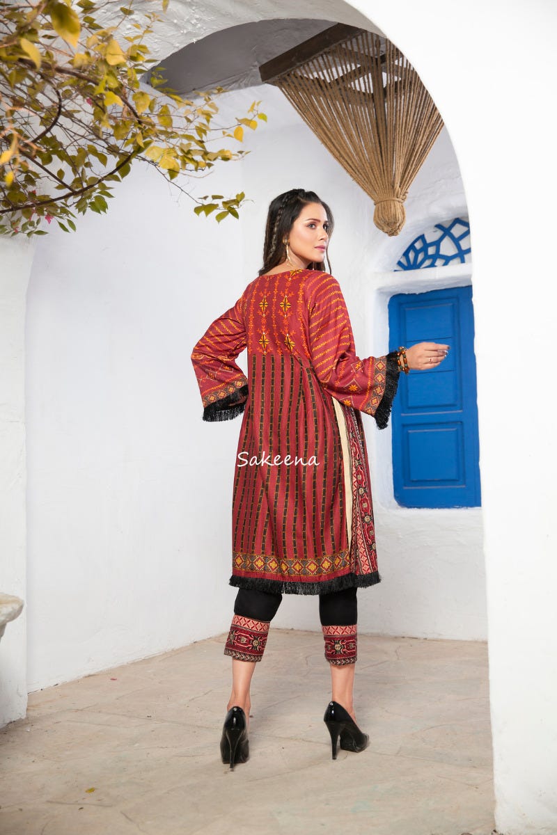 Winter Ready to Wear Handwork 2 Pcs Dress by Sakeena Hasan