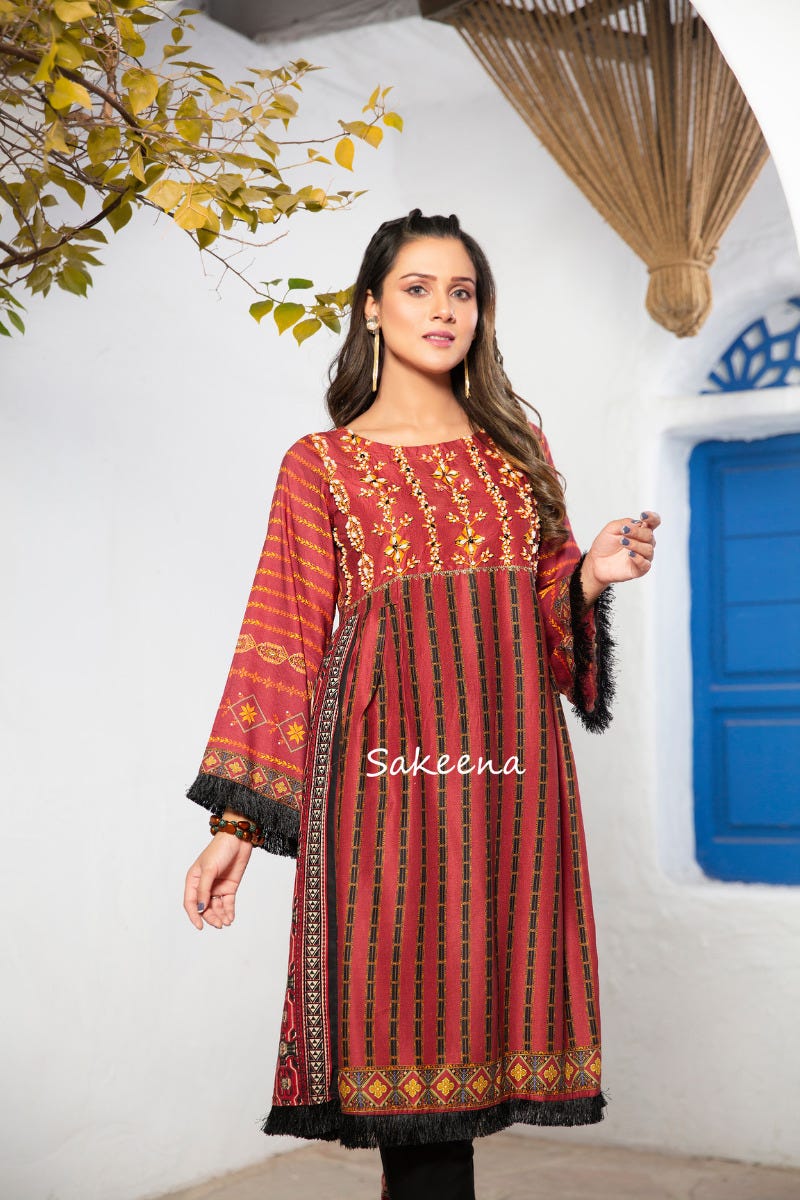 Winter Ready to Wear Handwork 2 Pcs Dress by Sakeena Hasan
