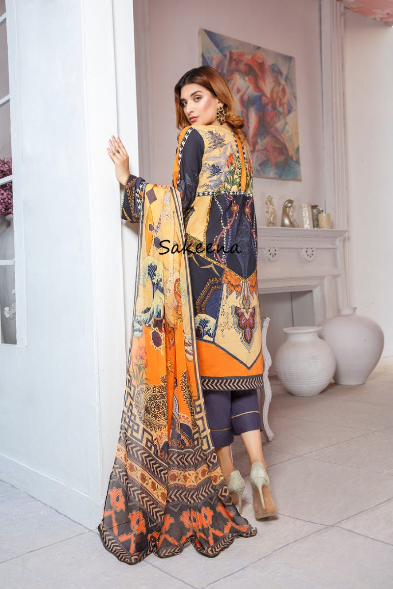 Ready to Wear Lawn Embroidered Eid Collection by Sakeena Hasan 08