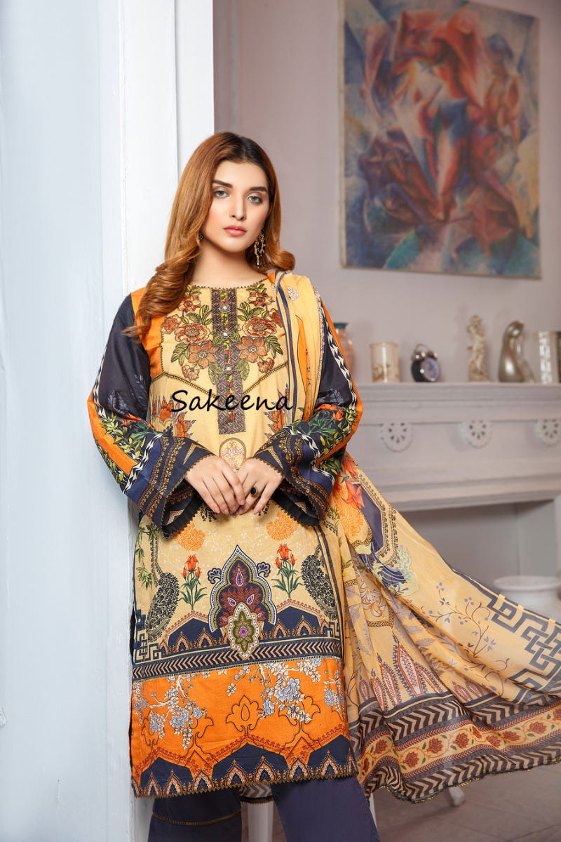 Ready to Wear Lawn Embroidered Eid Collection by Sakeena Hasan 08