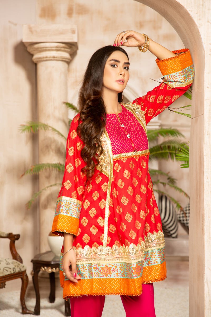 Ready to Wear Block Printed and Embroidered Collection by Sakeena Hasan 04