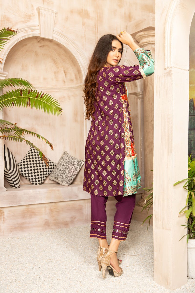 Ready to Wear Block Printed and Embroidered Collection by Sakeena Hasan 03