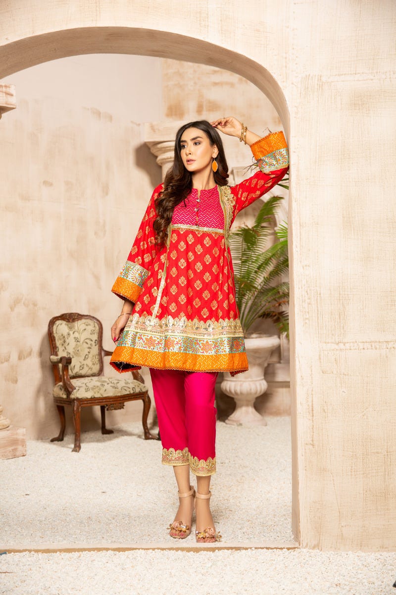 Ready to Wear Block Printed and Embroidered Collection by Sakeena Hasan 04