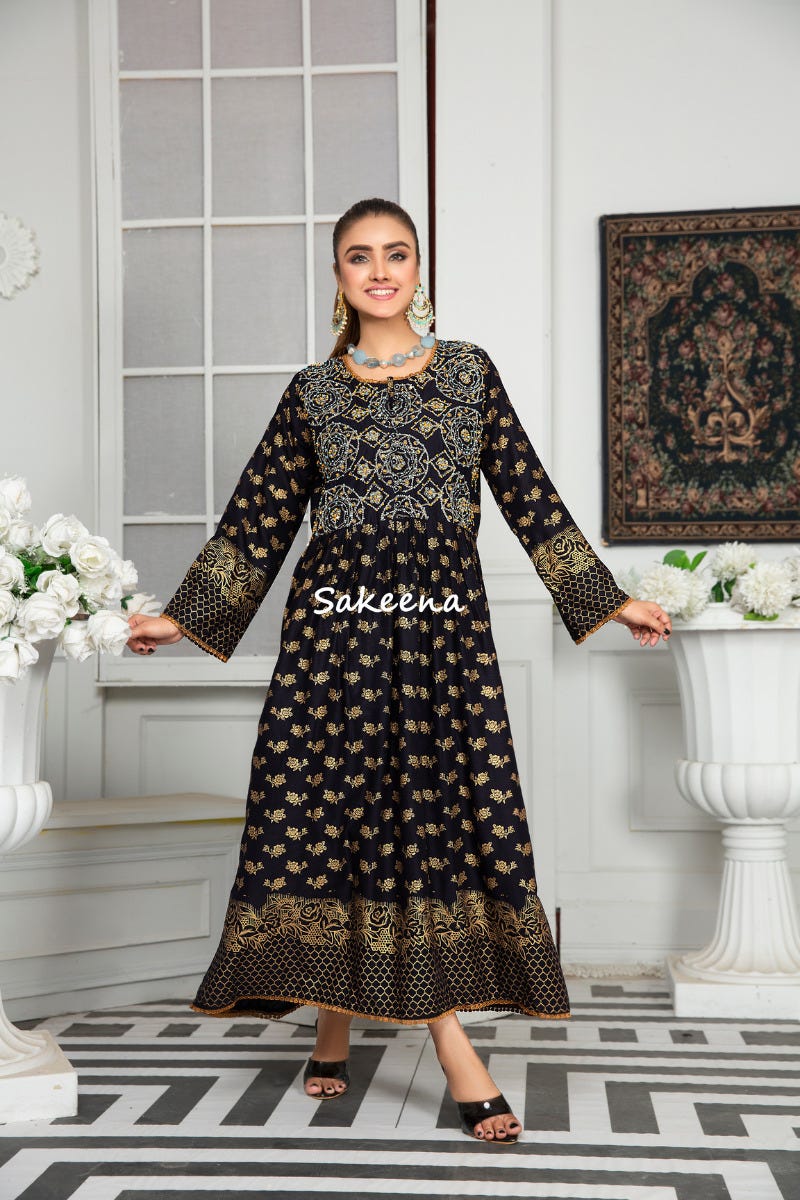 Ready to Wear Embroidered Dress by Sakeena Hasan 01